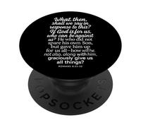 Romani 8:31-32 Se Dio è per noi che possiamo essere contro il figlio biblico PopSockets PopGrip Adesivo