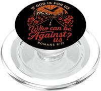 Romani 8:31 Chi può essere contro di noi Bibbia Fede PopSockets PopGrip per MagSafe