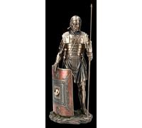 Romani Figura - Soldato Con Lancia e Scudo - Veronese Statua Cavaliere Guerriero