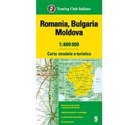 Romania. Bulgaria. Moldavia 1:800.000. Carta stradale e turistica