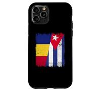Romania Cuba Mezza Bandiera Romania Cuban Heritage Custodia per iPhone 11 Pro