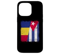 Romania Cuba Mezza Bandiera Romania Cuban Heritage Custodia per iPhone 14 Pro Max