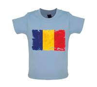 Romania Grunge Bandiera - Bambino T-Shirt / Body - Rumeno Bucarest