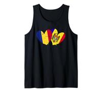 Romania Moldavia Cuore Bandiere Romania Moldavo Doppia Bandiera Canotta