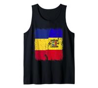 Romania Moldavia Mezza Bandiera Romania Moldava Patrimonio Canotta