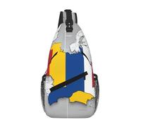 Romania Posizione Bandiera Mappa Crossbody Sling Bag Crossbody Spalla Borsa a tracolla Tracolla Tracolla Vita Fanny Pack Uomini Donne
