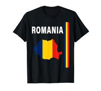 Romania,Romania Mappa,Bandiera della Romania. Maglietta