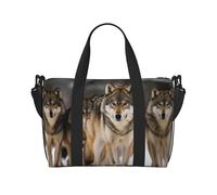 Romano Art_79253158 - Borsa da viaggio a tracolla, impermeabile, grande capacità, Confezione di lupi_75800150, Taglia unica