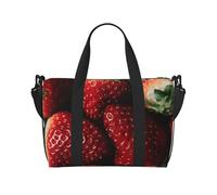 Romano Art_79253158 - Borsa da viaggio a tracolla, impermeabile, grande capacità, Fragola, Taglia unica