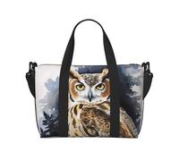 Romano Art_79253158 - Borsa da viaggio a tracolla, impermeabile, grande capacità, Gufo, Taglia unica