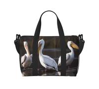 Romano Art_79253158 - Borsa da viaggio a tracolla, impermeabile, grande capacità, Tre pellicani, Taglia unica