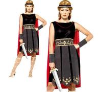 Romano Costume da Guerriero Spartan Gladiatore Donna Vestito UK 4-22