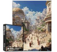 Romano Fantasy City Square 1000 pezzi puzzle per adulti puzzle arte in stile città puzzle colorato fai da te per la decorazione della casa regali puzzle famiglia perfetto per serate di gioco 50 × 70
