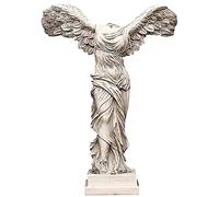 Romano Vittoria Alata Samotracia Desktop Ornamenti per Home Decor Collezione Regali,Dio Greco Statue,Victoria Dea Figura Sculture-Bianco 23x17x7.5cm(9x7x3inch)