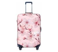 Romantic Berry Blossom Pink Travel Luggage Covers - Elasticità Valigie Protector per bagagli 45-81 cm, Nero , L