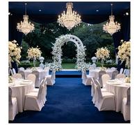 Romantic Blue Wedding Floor Carpet Runner, Heavy Duty Tear Resistant Fabric rug, Easy to Lay Reusable Decor for Garden, Beach And Formal Occasions(1.2mx5m/3'11"x16'5")