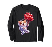 Romantic Corgi Lover Space Art Maglia a Manica