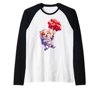 Romantic Corgi Lover Space Art Maglia con Maniche Raglan