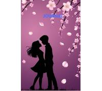 Romantic Couple Purple Cherry Blossom Hardcover Journal