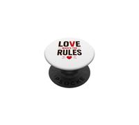 Romantic Couple Quote Valentine's Day Love Makes The Rules PopSockets PopGrip Adesivo