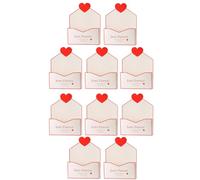 Romantic Envelope Boxes, Heart Pattern Paper, 10 Pieces Packaging Set, Red Paper Envelope, Holiday Love Accessory With Decorative Design, Envelopes Box for Kids Family Wife Mother Daughter Party