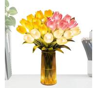 Romantic Flower Table Lamp - Bedside Night Light, Floral Decorative Light for Bedroom Living Room, Soft Ambient Desk Lamp for Nightstand Office Indoor Outdoor Use, Gift Lighting for Home Family