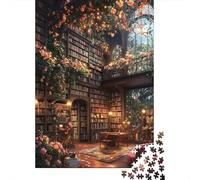 Romantic Library Interior Puzzle Impossible 1000 Pezzi Decorazione Per La Casa. Giochi Rilassamento E Intelligence Per Adulti E Ragazzi Da 14 Anni 52x38cm/1000pcs
