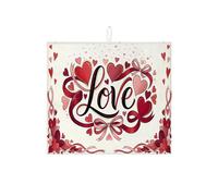 Romantic Love - Tappetino scolapiatti per bancone della cucina, tappetino assorbente a forma di cuore, in microfibra, per San Valentino, protezione da bar, 40,6 x 45,7 cm