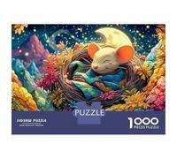 Romantic Mice 1000 Pezzi Puzzle Di Cartone Puzzle Ad Alta Qualità Little Mouse in The Magic Forest Puzzle Per Adulti Puzzle Educativi Puzzle Per Famiglia Regalo Di Compleanno Per La Famiglia 38x26cm/1