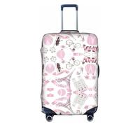 Romantic Paris Butterfly Eiffel valigia valigia trolley Protector elastico lavabile antigraffio misura 45-81 cm, bianco, L