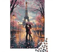 Romantic Paris Rain Puzzle Giochi 1000 Pezzi Regalo Per Amore E Amico Arte Interesting Puzzle Adulti Foto 52x38cm/1000pcs