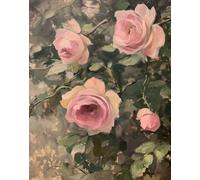 Romantic Pink Roses Wall Art - Poster da parete floreale -...