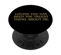 Romantic Quote Loving You Sapphic Bookish Subtle Lesbian PopSockets PopGrip Adesivo