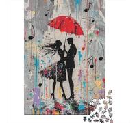 Romantic Rain Dance Puzzle Giochi 1000 Pezzi Regalo Per Amore E Amico Arte Interesting Puzzle Adulti Foto 52x38cm/1000pcs