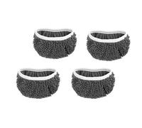 Romantic Reusable Mops Pads,Washable Reusable Mop Pads Compatible with Swiffer Sweeper Mop, Wet and Dry Cloths Microfiber (4Pcs-gray)