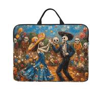 Romantic-Skeletons-Marigold - Custodia per computer portatile da 14 pollici, con chiusura a cerniera