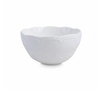 Romantica Coppetta Porcellana Bianco Rilievo D11 H6 cm
