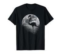 Romantica Luna Piena in Riva al Mare Flamingo Maglietta