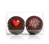 RomanticBaking Confezione da 37 scatole per macaron da 10,6 x 5,5 x 3,5 cm, per 2 scatole per dolci al tartufo ricoperte di cioccolato, per Natale