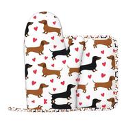 Romantici bassotti in silicone guanti da forno e presine guanti da forno per grigliare cucinare e cuocere al forno