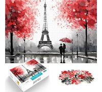 Romanticismo parigino Puzzle da 1000 pezzi per adolescenti Vacanza a casa: uccidere il tempo Attività divertenti a casa, regali di compleanno, regali di viaggio, 38x26cm