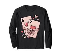 Romantico 6 e 7 di Cuori Carte da Gioco Valentine Love 67 Maglia a Manica