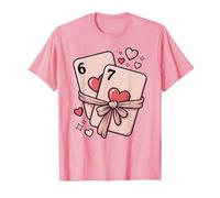 Romantico 6 e 7 di Cuori Carte da Gioco Valentine Love 67 Maglietta