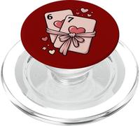 Romantico 6 e 7 di cuori carte da gioco Valentine Love 67 PopSockets PopGrip per MagSafe