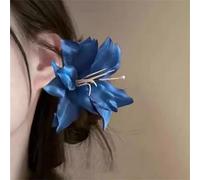 Romantico accessorio per capelli con fiori artificiali, blu scuro, blu scuro, elegante e sognante, squisita fattura aggiunge un tocco romantico, alla moda e affascinante, una scelta ideale per