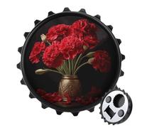 Romantico apribottiglie a forma di garofano, decorazione per la casa, apribottiglie magnetico per gli amanti della birra, divertente decorazione rotonda per frigorifero, apribottiglie portatile per