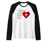 Romantico Carica il tuo cuore Digital Graphic Design per gli amanti Maglia con Maniche Raglan