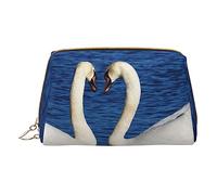 Romantico cigno bianco stampato trucco borsa da viaggio organizzatore trucco cosmetici pennelli borse caso caso caso di trucco caso caso di trucco sacchetto della chiusura lampo borsa da toilette per