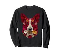 Romantico Corgi con Rose Primavera Floreale Cane San Valentino Felpa