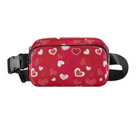 Romantico cuore rosso marsupio donna ovunque marsupio impermeabile personalizzato marsupio per gli uomini, romantico cuore rosso 2, 20,3 x 13,5 x 5,8 cm, divertente carino, romantico cuore rosso 2